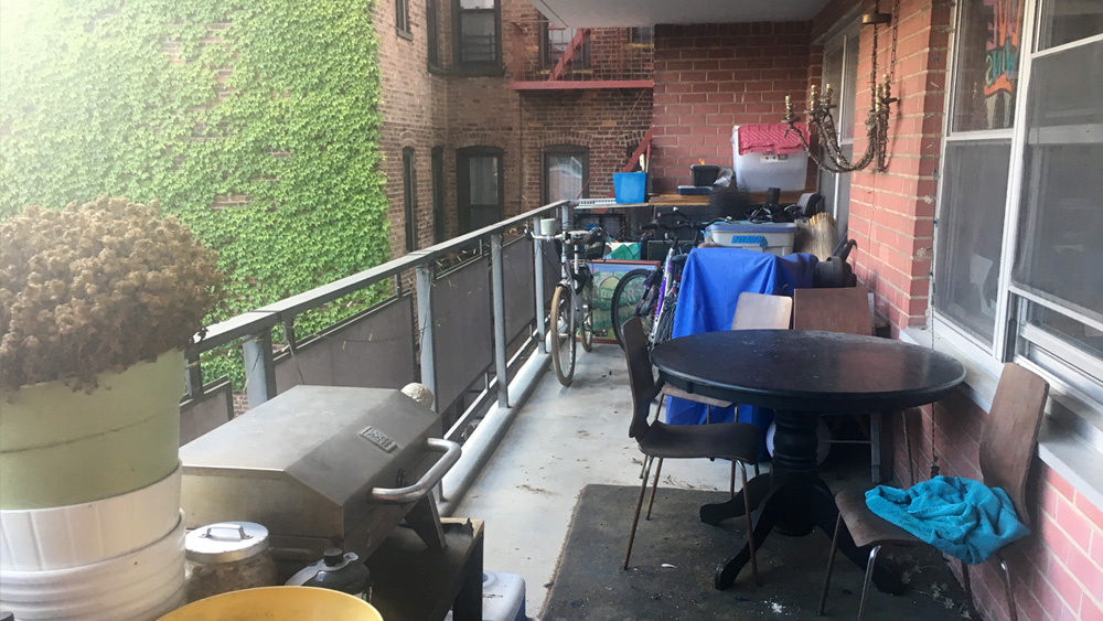 Balcony before staging