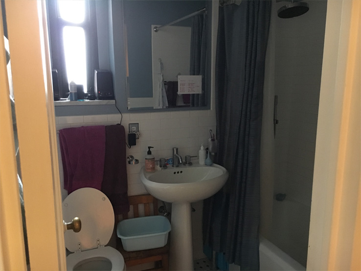 Bathroom before staging